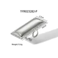 Orecchino rettangolare in acciaio con strass e finitura in argento lucido elegante - Yyr023282-p