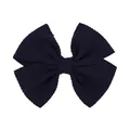 Fiocco per capelli blu scuro testurizzato per bambini con motivo a chicco di mais - Stile Trama Grano di Mais (1) / Blu navy