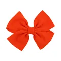 Fiocco per capelli arancione per bambini in nylon morbido con trama a grana di mais - Stile Trama Grano di Mais (10) / Arancione