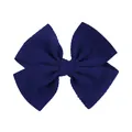 Grande fiocco per capelli in tessuto stropicciato blu navy per feste da bambina - Stile Trama Grano di Mais (37) / Blu scuro
