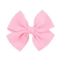 Fiocco rosa per capelli con trama a chicco di mais per bambine fascia festa - Stile Trama Grano di Mais (11) / Rosa