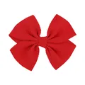 Elegante accessorio per capelli con fiocco in tessuto rosso per feste di ragazze - Stile Trama Grano di Mais (12) / Rosso