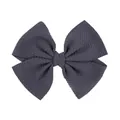 Fiocco per capelli in nylon strutturato viola scuro per bambine, accessorio morbido. - Stile Trama Grano di Mais (22) / Viola grigiastro