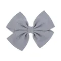 Fascia per capelli con fiocco grigio testurizzato per bambine accessorio morbido - Stile Trama Grano di Mais (23) / Grigio chiaro