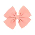 Fiocco per capelli rosa pesca in tessuto goffrato per accessori per feste di bimbe - Stile Trama Grano di Mais (15) / rosa pesca