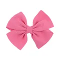 Fiocco rosa in tessuto popcorn testurizzato per accessori capelli per neonata - Stile Trama Grano di Mais (13) / Fucsia