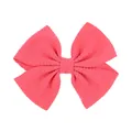 Fiocco per capelli in tessuto rosa testurizzato chicco di mais per feste da bambina - Stile Trama Grano di Mais (27) / Rosa
