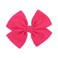 Grande fiocco per capelli fucsia in tessuto strutturato per bambine e feste - Stile Trama Grano di Mais (14) / Rosso rosa