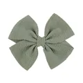 Fiocco per capelli in maglia a nido d'ape verde salvia per bambine, accessorio morbido - Stile Trama Grano di Mais (19) / verde salvia