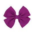 Grande fiocco per capelli viola con tessuto a coste testurizzato per feste di bambine - Stile Trama Grano di Mais (29) / Viola scuro