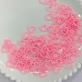 Pink ABS pearl heart charms for nail art and DIY phone case decoration, SKU variant view. - Peach Pink