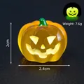 Luminous resin Halloween pumpkin miniature ornament for micro landscape, 2.4cm wide - Christmas Series / Luminous Grinning Pumpkin