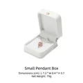 Elegante scatola porta ciondolo in velluto bianco, dimensioni 7.3x8.4x3.7cm, 79g - Scatola per ciondolo piccola