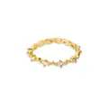 Elegante anello aperto dorato con pietre di zircone con taglio marquise - Stile Disposizione Zirconia Marquise (G121881)