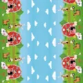 Farm theme disposable plastic tablecloth with cartoon barn and animal pattern for parties - 137*274