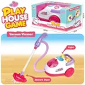 Realistisches Kinder Staubsauger Spielzeugset mit Licht- und Saugfunktion für Rollenspiele - 0651# Rosa Staubsauger Kleine Box