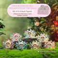 Set of six cute crying baby nine-tailed fox resin figurines for blind box desktop decor - Four Seasons Flower Messenger Nine-Tailed Fox (-491) / Full Set (6 Pieces)