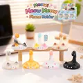 Set of cute cat resin phone holders in various colors for desktop decoration - Meow Meow Phone Stand / 1 Piece