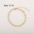 Bracelet porte-bonheur œil turc plaqué or pour femme taille réglable 17+5cm - Bracelet Or Jaune