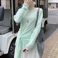 Summer thin loose sun protection blouse top with side knot detail in refreshing light green - S / Light Green