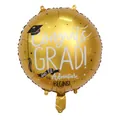 18 inch gouden folie afstudeerballon met Congrats GRAD print voor feestdecoratie - 18 Inch Afstudeer Gouden Ronde Bal
