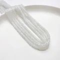 Mehrere Stränge 4x2mm transluzente weiße flache Steinperlen für DIY-Schmuckherstellung - Weißer Jadeit