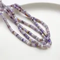 4x2mm lila Naturstein flache runde Abstandsperlen für die DIY-Schmuckherstellung - Amethyst