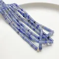 Perline distanziatrici blu da 4x2mm in pietra sintetica per la creazione di gioielli - Aventurina blu
