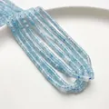 Perle distanziatrici in pietra naturale blu chiaro 4x2mm per gioielli fai da te - Acquamarina