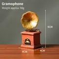 Vintage miniatuur hars fonograaf ornament voor home decor en fotografie rekwisieten - Fonograaf
