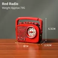 Rood retro hars radio miniatuur ornament voor vintage huisdecoratie en fotografie - Rode Radio