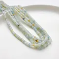 Perle a tubo in pietra naturale 4x2mm per gioielli fai-da-te in colori pastello - Amazonite
