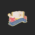 Cartoon emaille tovenaar badge met toverdrank en boek ontwerp voor tassen - CZ0397-4