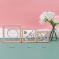 Set aus drei beigen PE-Folien-Schmuckdisplay-Boxen für Ringe, Armbänder und Haarklammern - 7*7 Ohne Sockel / Aprikose