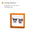 Orangefarbene mittlere PE-Folie schwebende Schmuckschatulle für die Präsentation - 7*7 Ohne Sockel / Orange