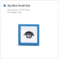 Hellblaue kleine PE schwebende Schmuckschatulle mit einer Staubschutzfolie 7x7x2cm - 7*7 Ohne Sockel / Himmelblau