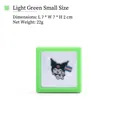 Kleine hellgrüne PE-Folie Schmuckschatulle Display-Rahmen für Ringe 7x7x2cm - 7*7 Ohne Sockel / Hellgrün