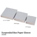 Weiße Schutzhüllen aus Papier für PE-Schmuckboxen in drei unterschiedlichen Größen - Silbergraue Papierhülle / 7*7 Ohne Sockel / Silbergrau