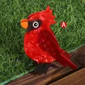 Handgefertigte süße rote Acetattrichtholz-Vogel-Haarklammer für elegantes Styling - Rotkardinal-Stil (H1318)