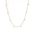 Detalle del collar de plata s925 bañada en oro con colgantes de circonita brillantes - Plata 925 / Dorado