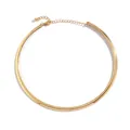 Girocollo punk dorato minimalista con catena regolabile, tubo circolare liscio e lucido - Oro
