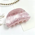 Pinza de pelo elegante en acrílico rosa con bonito patrón de ondas de agua mármol - Rosa