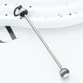 DIY metal bead rod with black and white gradient ends for handmade keychain accessories - Black and White Gradient