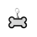 Medaglietta identificativa per animali a forma di osso in lega di zinco sublimatica - Forma a Osso Nero
