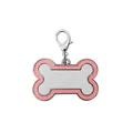 Targhetta identificativa per animali a forma di osso in lega di zinco rosa e bianca - Forma a Osso Rosa