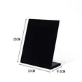 Black velvet earring and necklace display stand with 25x20x9.5cm dimensions. - Small Necklace Plate (Hooked) / Black