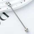 Gepolijste zilveren DIY-kralenstaaf voor handgemaakte sleutelhangers en sieraden - Verzilverd