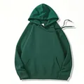 Felpa con cappuccio oversize verde scuro con tasca frontale - 3XL / Verde Giungla