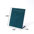 Professional teal green velvet earring display stand, 25x20x9.5cm jewelry rack - Small Necklace Plate (Hooked) / Dark Green