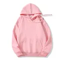 Premium oversized light pink hooded sweatshirt featuring a classic front kangaroo pocket - Pink